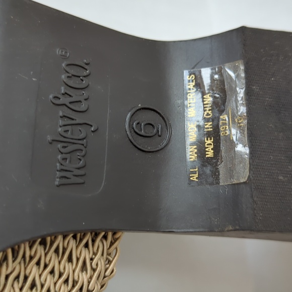 Wesley & Co. Neutral Slide Summer Sandal 6 Tan Brown - Picture 12 of 15